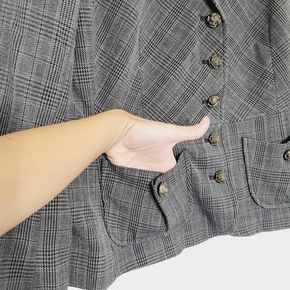 Le Grenier Petite Vintage Blazer Jacket  Gary Button Pockets Businesses Causal - Picture 3 of 11